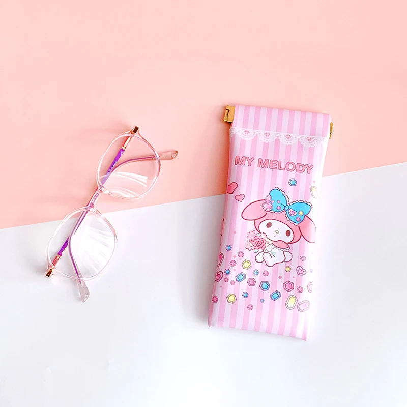 Sanrio Cinnamoroll Kuromi Mymelody мультяшный Чехол для очков из искусственной кожи Автоматический закрытый защитный чехол для солнцезащитных очков футляр для карандашей