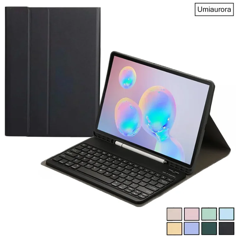 For Samsung Tab A9+ A9 Plus SM-X210 SM-X110 A7 A8 SM-X200 T220 S6 Lite 10.4 inch Wireless Keyboard Tablet Case Flip Stand Cover