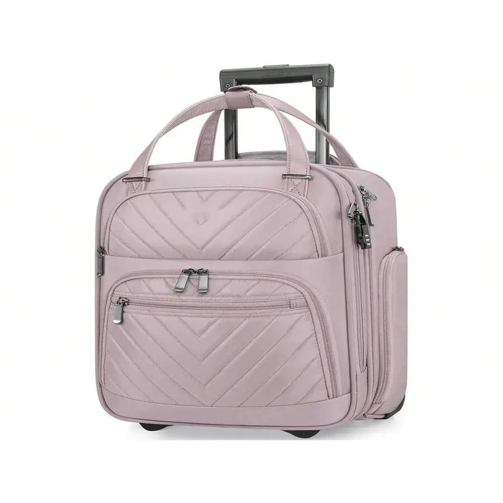 

Lightweight 16-Inch Luggage - Rolling Carry-On With Wheels For Airplane Train Men Women Travel