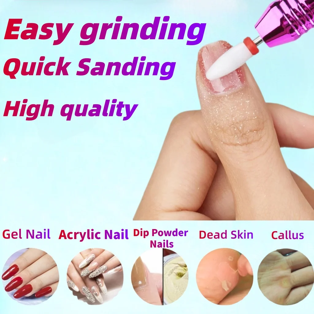 Taladro profesional para uñas, 35000RPM, CC, bolígrafo para decoración de uñas, lima de mano, máquina trituradora de esmalte, lijadora de uñas, taladro de manicura portátil