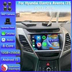 Android 15 Carplay Auto For Hyundai Elantra I35 2011 2012 2013 2014 2015 Car Radio Multimedia GPS Player WIFI+4G BT 2 Din Stereo