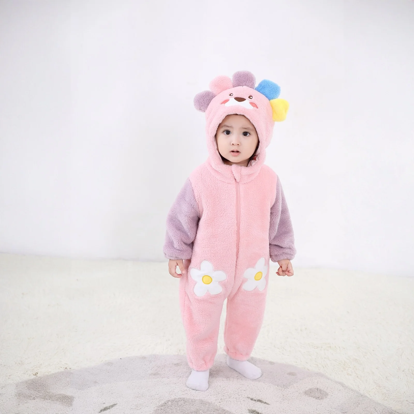 

Newborn Toddler Clothes Baby Rompers Winter One Piece Infant Boy Girl Long Sleeve Outfits Newborn Toddler Hoodies Bodysuit ﻿