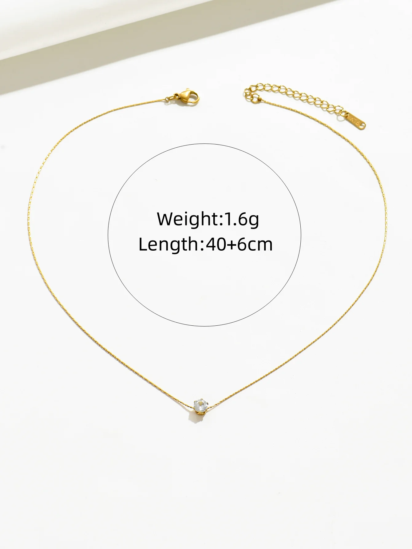 European Temperament, High-end Feel, 18K Gold Titanium Dteel Necklace, Diamond Sparkling Temperament, Collarbone Chain Jewelry