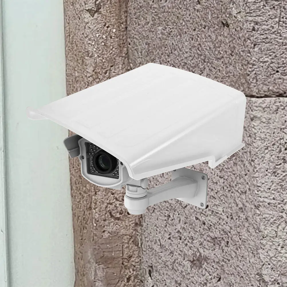 2Sets Outdoor Security Camera Cover Rainproof Uv Resistant Dustproof Protective Guard with Temperature Control for Long Lifespan