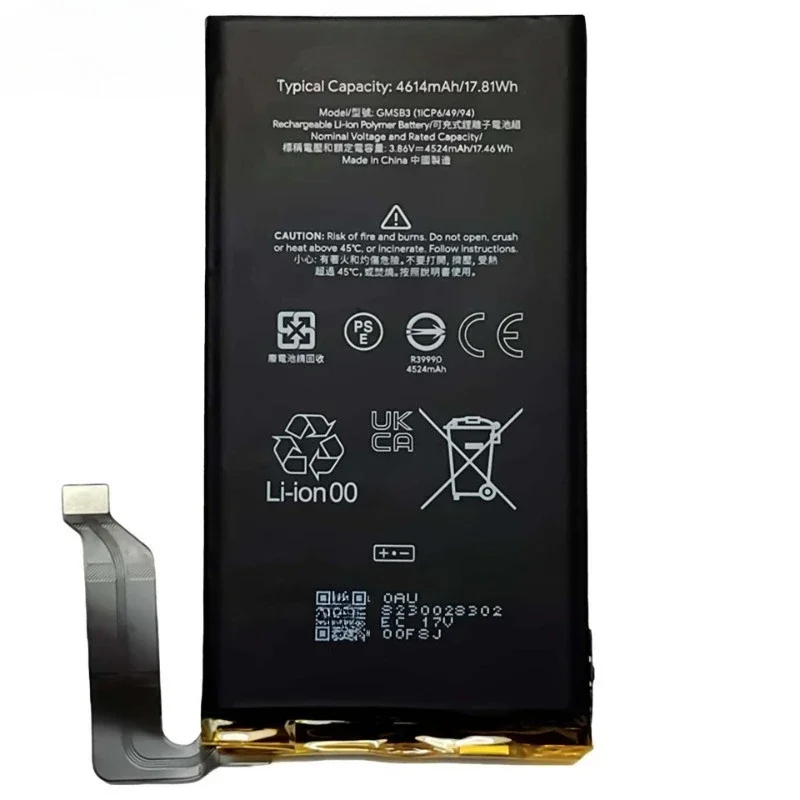 2025 Years 4614mAh GMSB3 Mobile Phone Battery for HTC Google Pixel6 Pixel 6 High Quality Replacement Phone Battery Bateria 3.86v