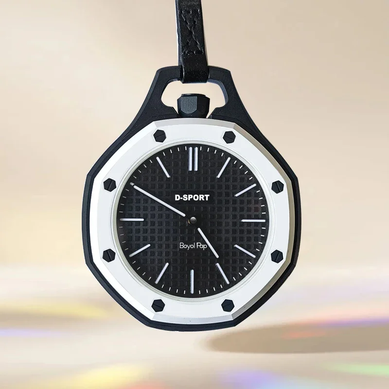 New Octagon Quartz Pocket Watch Hot Stylish Pendant Watch With Lanyard Fashion Hanging Necklace Watch Men Women Decor Clock