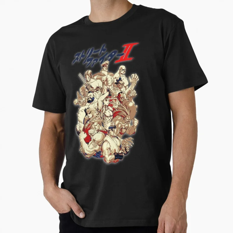 

Select your Fighter Option B Street Fighter 80s Cartoon Combat Gift t shirt Retro Arcade Graphic Tee Y2K Clothes All size Tops
