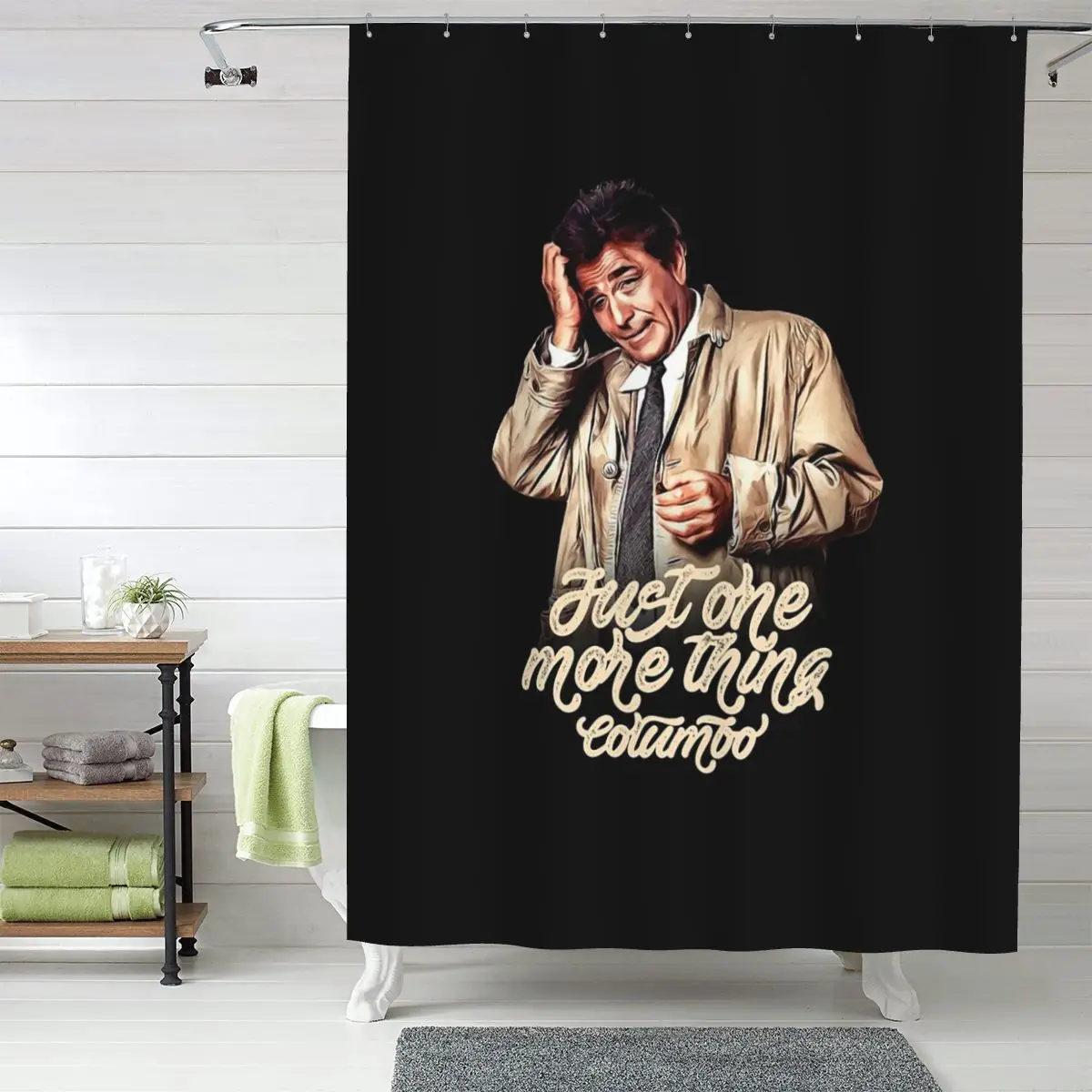 

Columbo - Peter Falk Shower Curtain Bathroom Polyester Waterproof Bath Curtains with Hooks