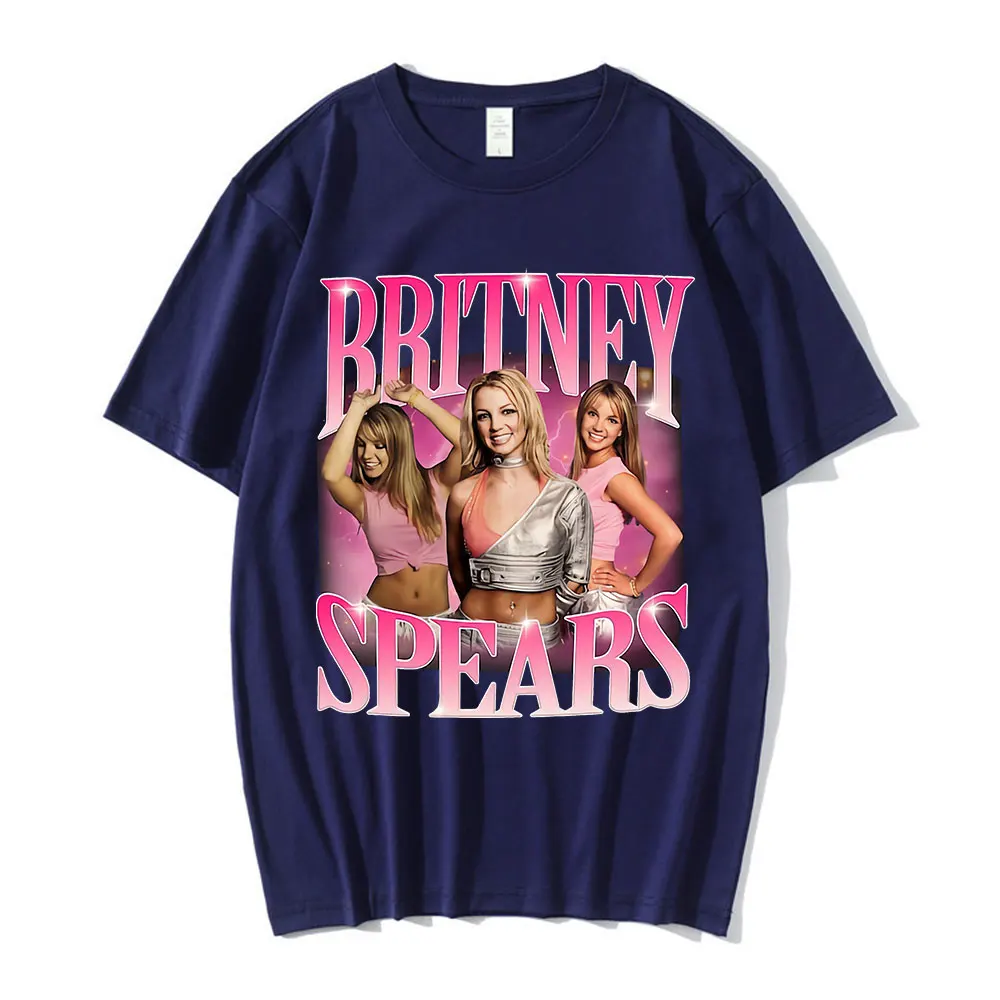 90s Singer Britney Spears Beautiful Photo Graphic Print T-shirt Fashion Hip Hop Oversized T Shirt Harajuku Short Sleeve T Shirts