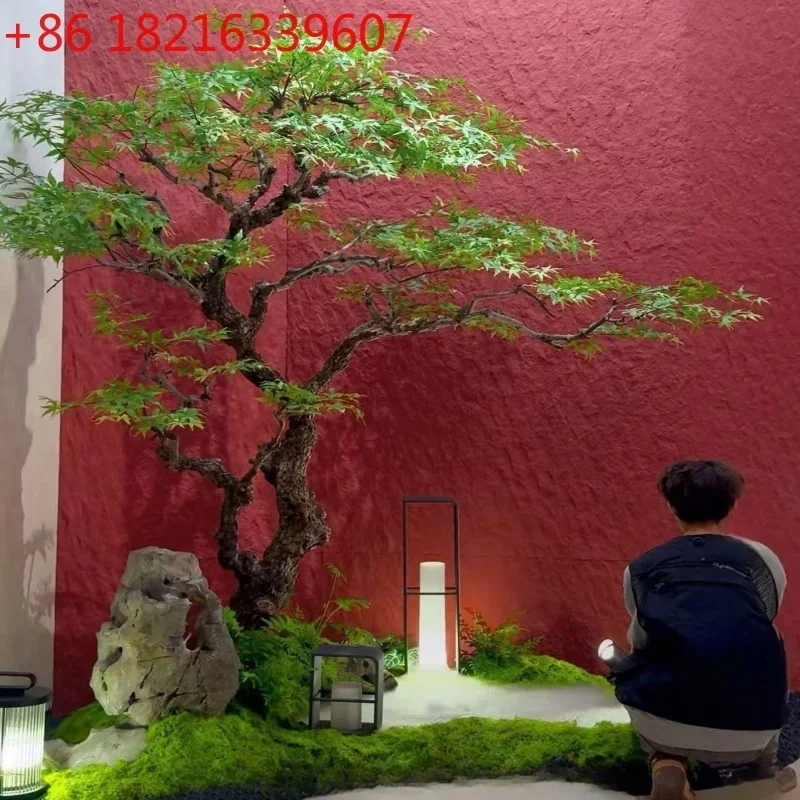 Simulation green maple chicken feet acer withered landscape fake plant bionic green plant landscaping decoration
