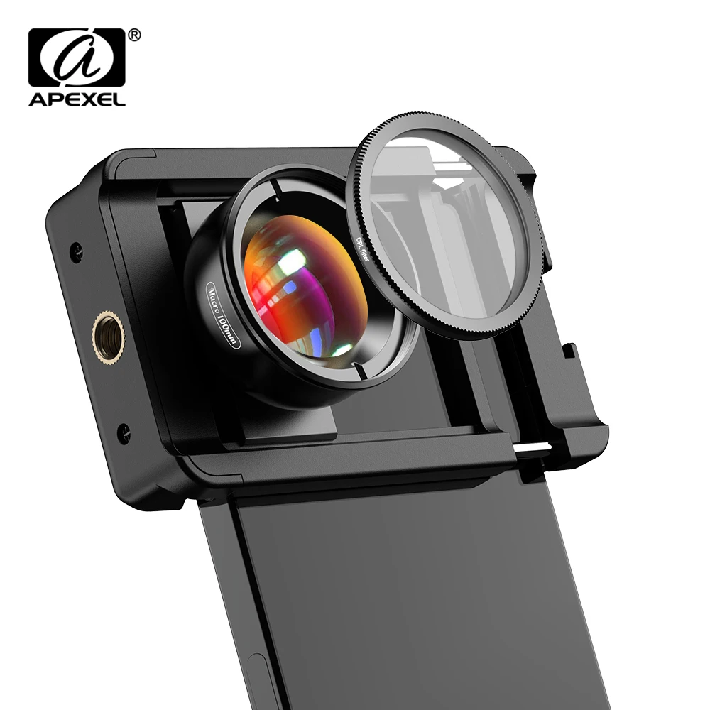 

Pop New Upgrated 4k HD 100mm Macro Lens With CPL Filter Universal Clamp Micro Lenses For IPhone Samsung And All Smartphones