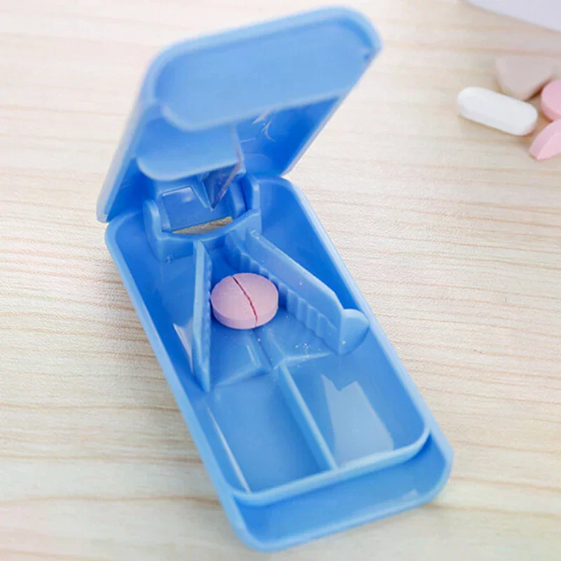

Tablet Pill Cutter Splitter Medicine Box Storage Case Crusher Grinder Divider