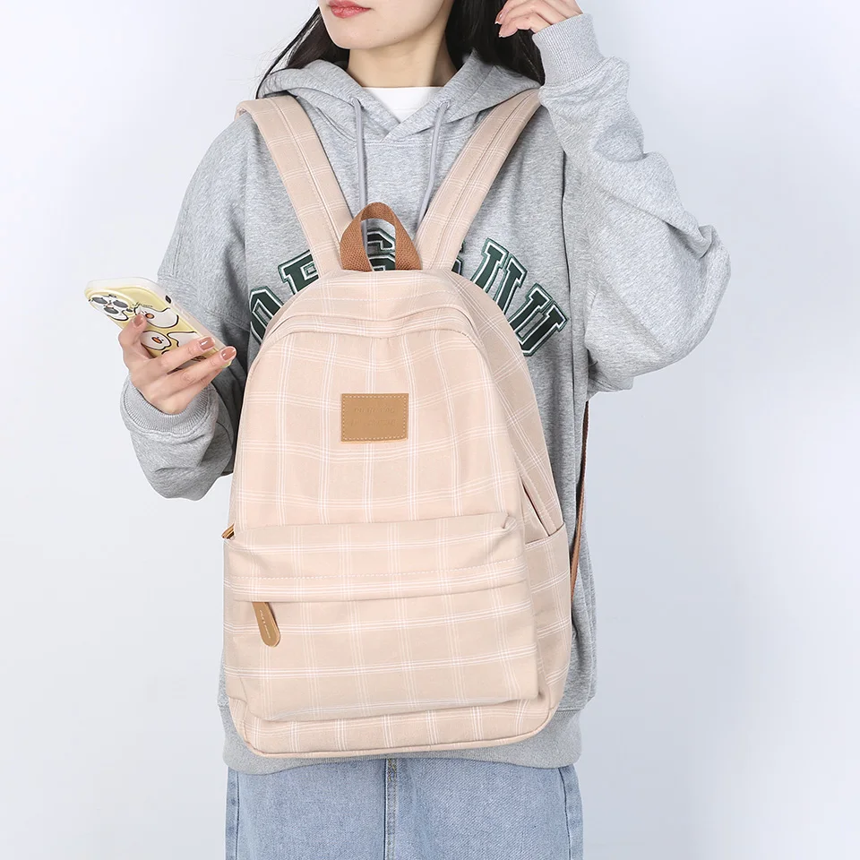 Fashion Girl College School Bag Casual New Simple Women Backpack Striped Book Packbags for Teenage Travel Shoulder Bag Rucksack