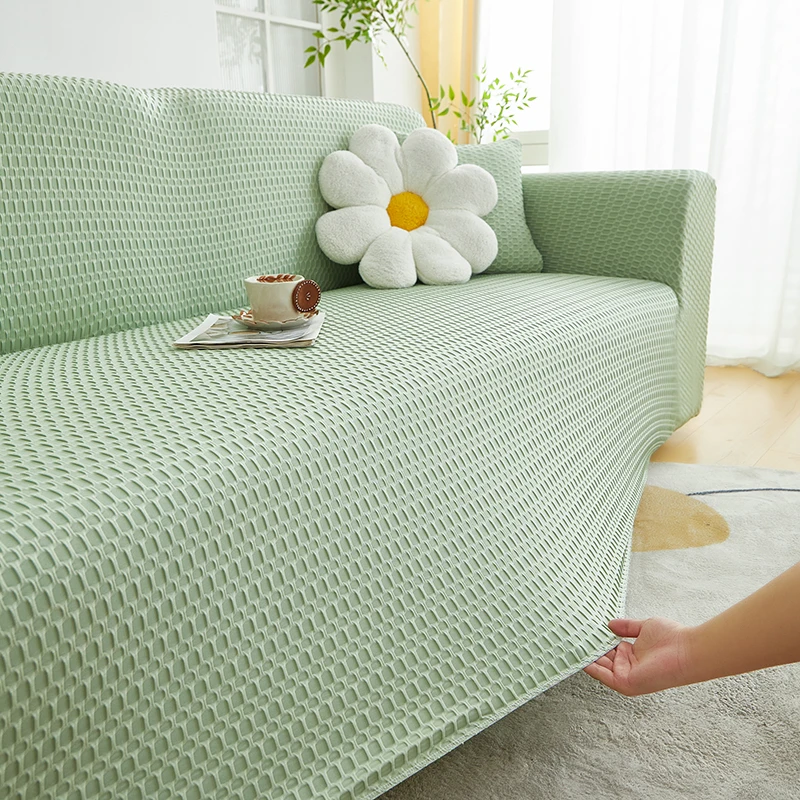 New Ice Silk Sofa Cover, Luxury Summe Cooling Non Slip Couch Protector, Universal Stretch Slipcover for L Shape Sofa (Sofa Mat)