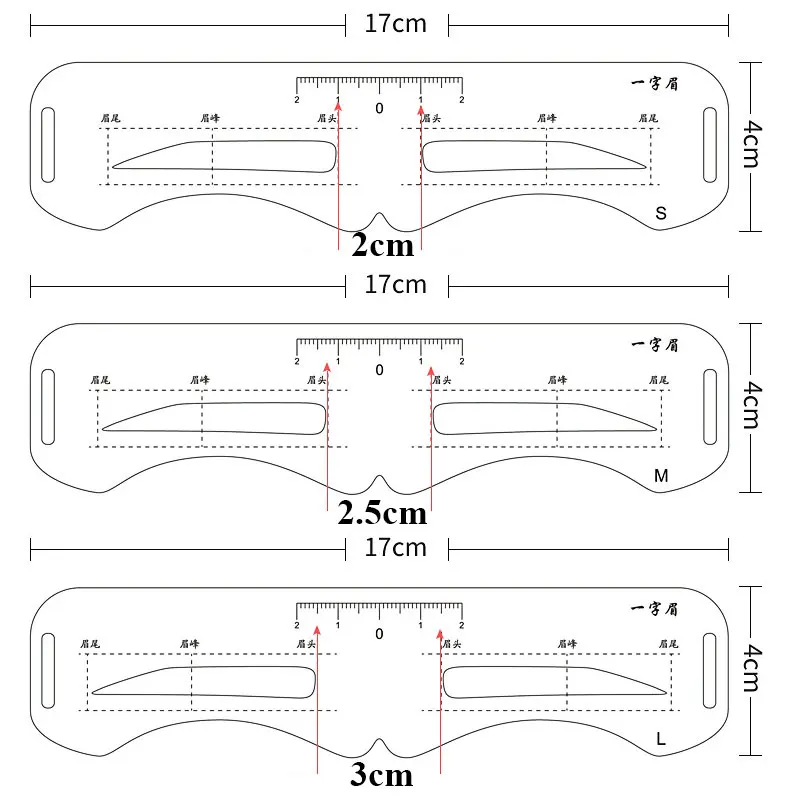 Reusable Eyebrow Stencil Set Soft Ruler Brow Definer Eye Brow Drawing Guide Styling Shaping Grooming Template Card Makeup Tools images - 6