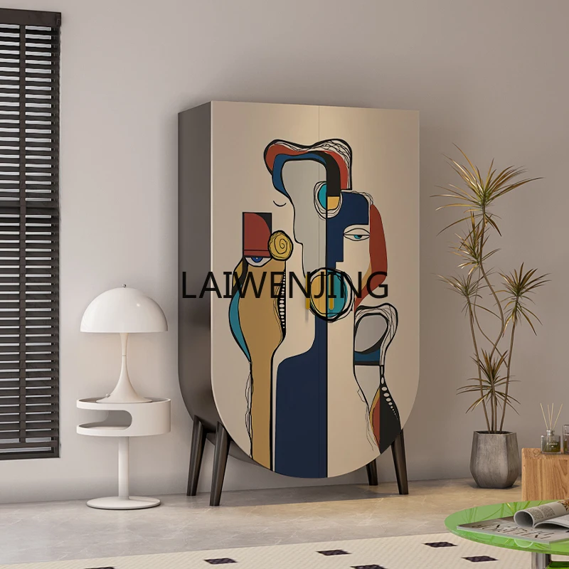 

MJY light luxury art floor-to-ceiling storage bedroom solid wood large wardrobe opposite door and wall storage cabinet