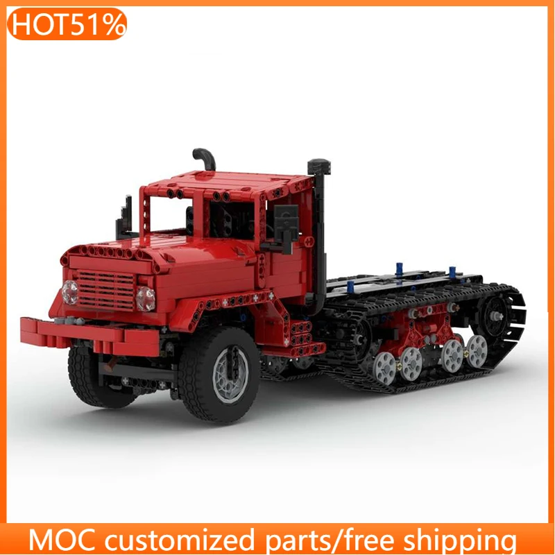 1275 pièces Châssis de véhicule de construction sur chenilles MOC, conception modulaire personnalisable, blocs de construction, briques DIY pour enfants, jouet pour garçon, cadeau d'anniversaire