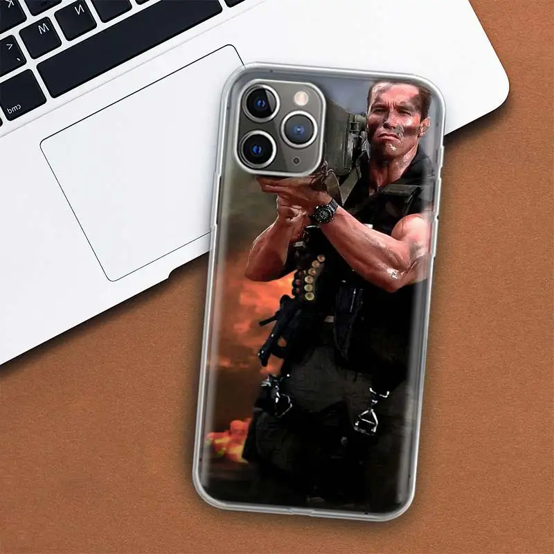 Custodia per telefono Terminator Schwarzenegger per Apple iPhone 11 12 13 15 Ultra 14 Pro 7 XR X XS Max 6S 8 Plus + Mini SE Print