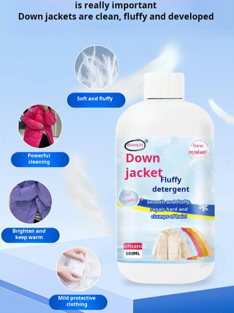 Detergent for Down Jackets Down Jacket Dry Cleaning Agent Washing-Free Cleaning Spray Laundry Oil Stain Clothes Washing cleaner
