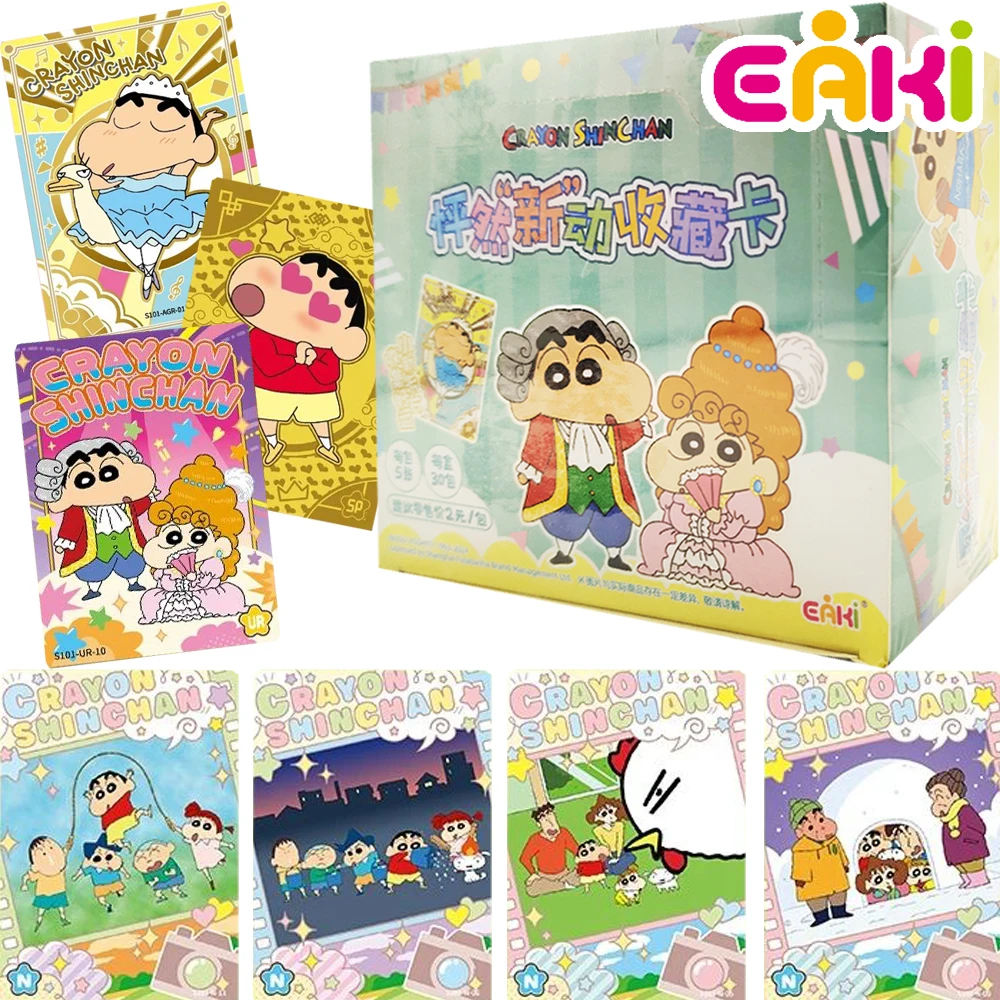 

Новые оригинальные коллекционные карты Eaki Crayon Shin-chan, классические аниме, неограниченное количество веселых карт на каждый день, подарки на день рождения для детей