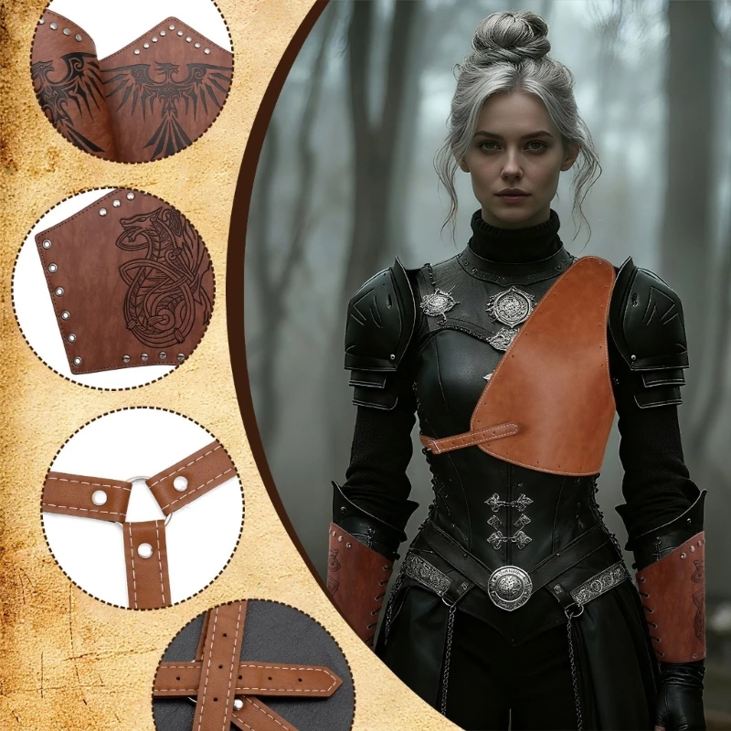 R1WE واقيات معصم خفيفة الوزن من القرون الوسطى لحدث لعب الأدوار #2