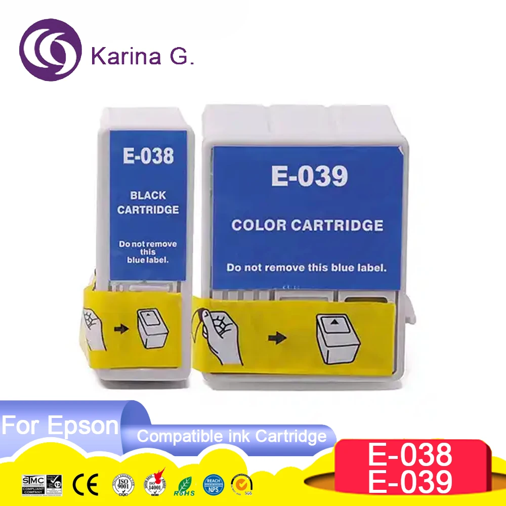 T038 T039 Color Compatible Printer Ink Cartridge for Epson Stylus C41/C41UX/C43UX/SX/C45/CX1500/CX1500V Printer