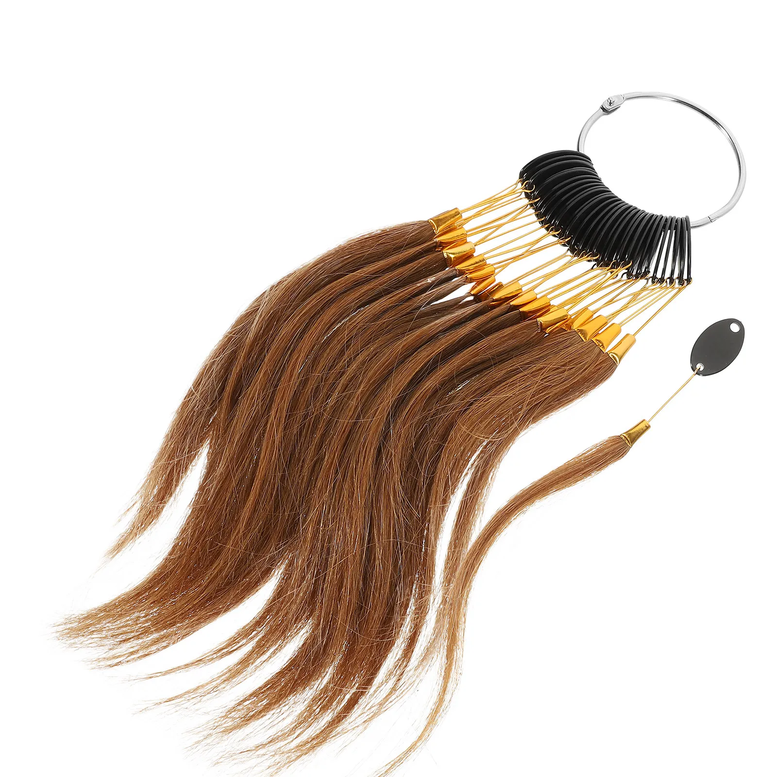 30Pcs Human Hair Color Samples Testing Rings Lightweight Portable for Hairdressers Cosmetology Color Trainer Dye Manufacturer