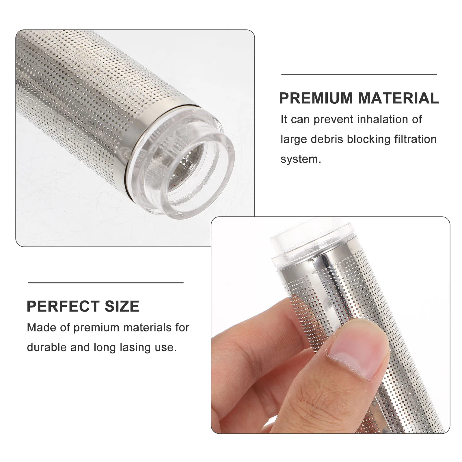 

Aquarium Filter Mesh Cover Premium Stainless Steel Acrylic Prevent Debris Blocking Durable Long Lasting Replacement Accessory