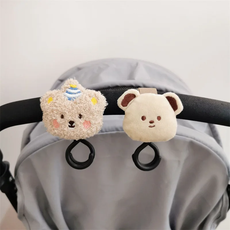 1/2pcs Baby Stroller Hooks Cute Rabbit Bear Children Cart Hanging Storage Loop Hook Infant  Stroller Accessories Baby Care