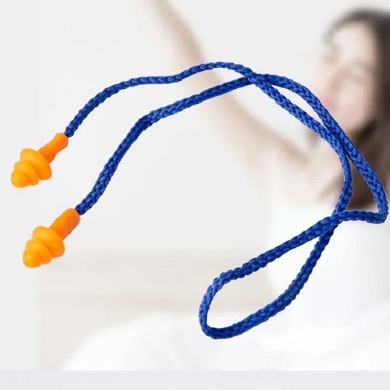 1/5/10 pezzi morbido silicone con filo protezione per le orecchie cuffie insonorizzate protezione dal rumore tappi per le orecchie sonno russare tappi per le orecchie riutilizzabili