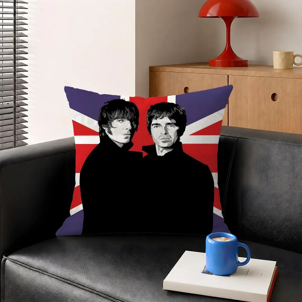 Band Oasis Wonderwall Britpop Cushion Cover Decorative Pillowcase Soft Short Plush Cozy Durable Sofa Home Decor Items Gift