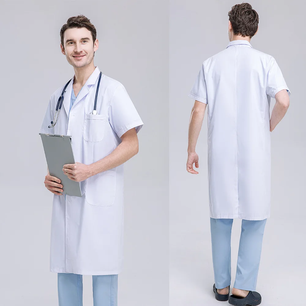 ชุดแพทย์มืออาชีพ ชุดยูนิฟอร์มทางการแพทย์ เสื้อสครับผู้หญิง เสื้อคลุมผ่าตัดในโรงพยาบาล เสื้อคลุมแล็บ เสื้อคลุมทำงานคลินิกทันตกรรม