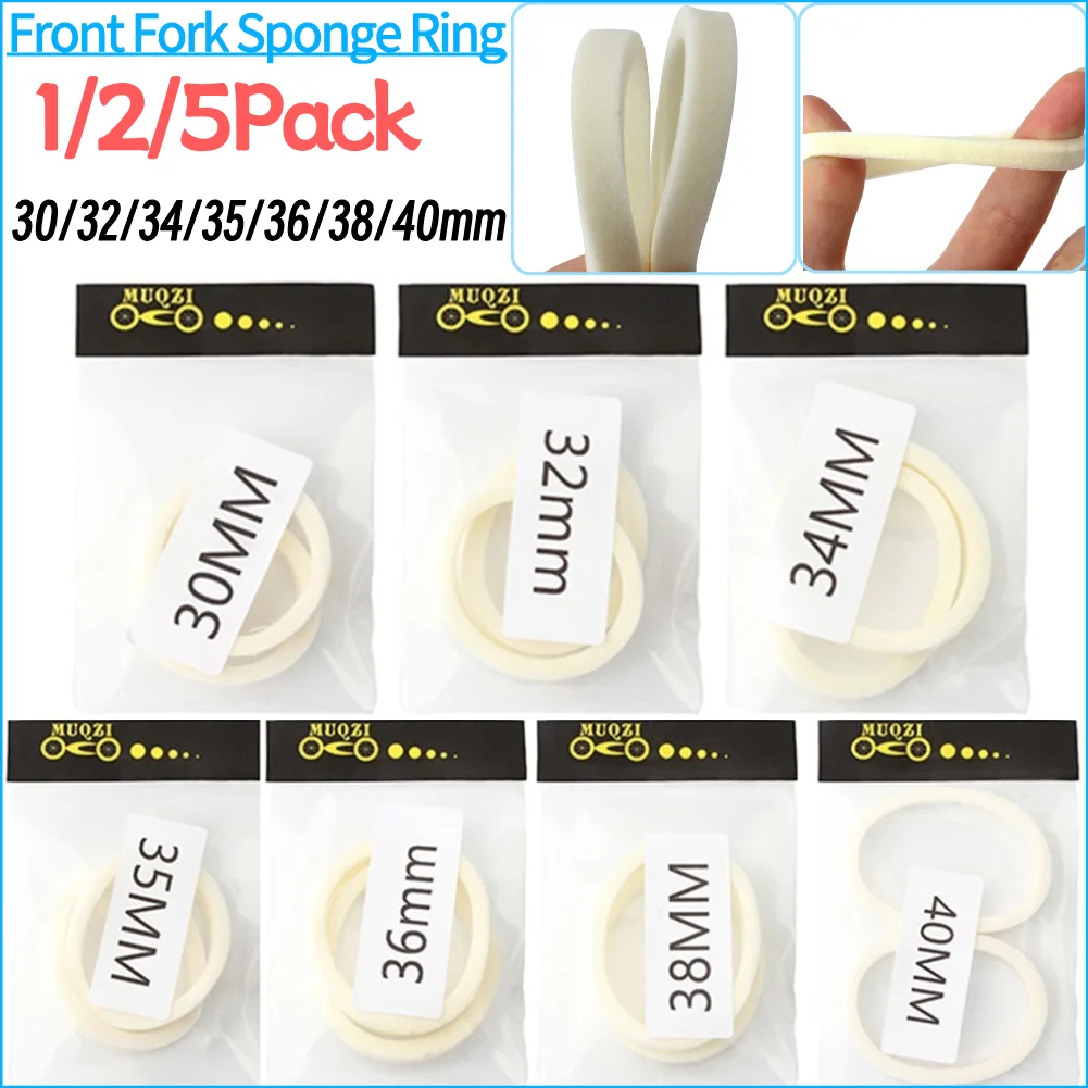 1/2/5Pack Bicycle Sponge Ring Oil Sealed Foam Bike Front Fork Sponges O-ring 30/32/34/35/36/38/40mm Cycling Equipment