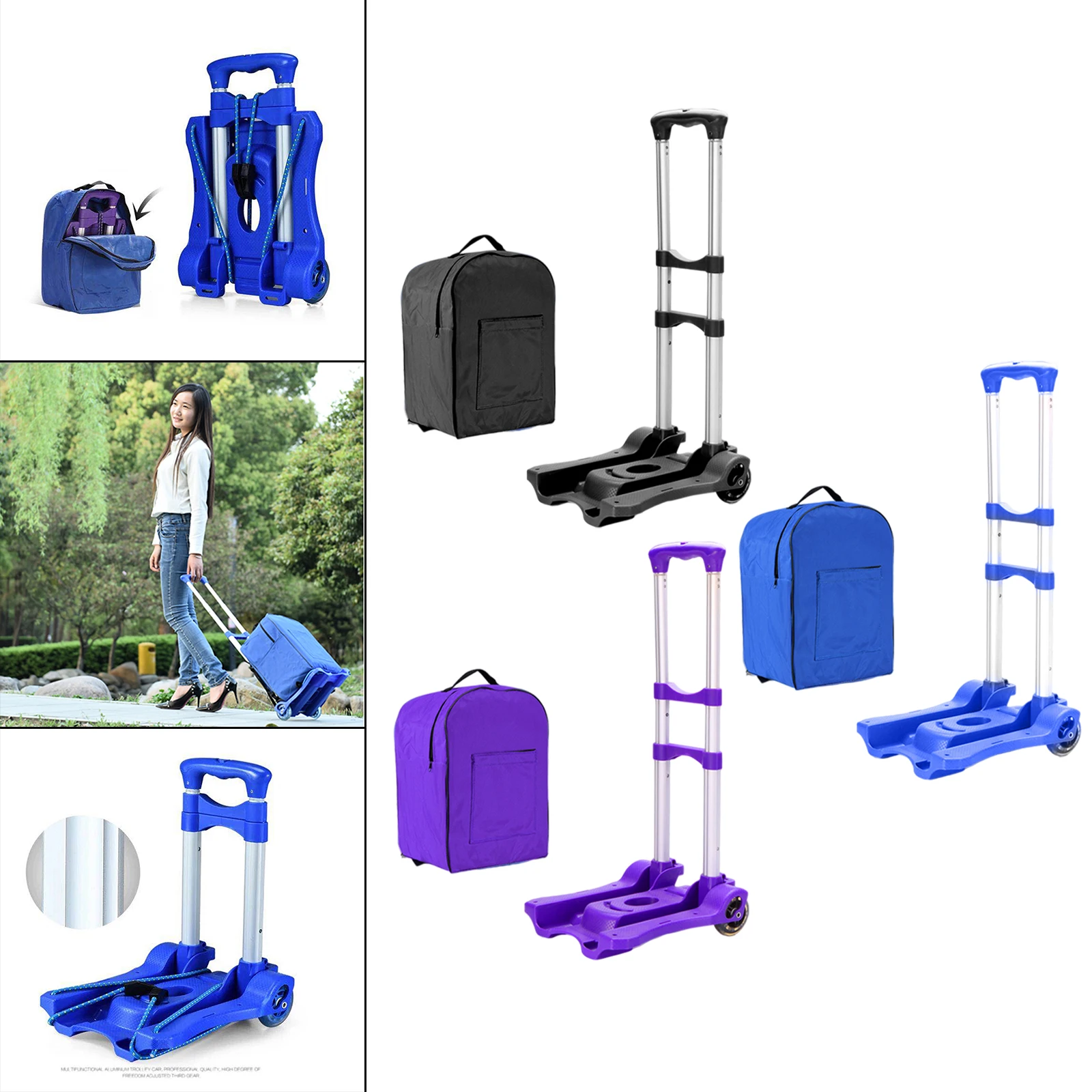 

Складная портативная ручная тележка — 35 кг, тележка для мешков, легкая складная