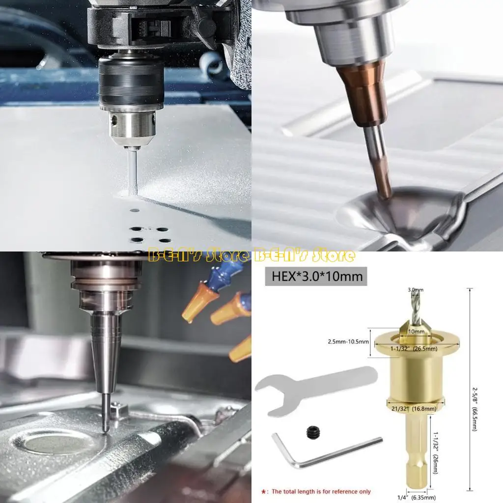 Y1AD Alloy Head Adjustable Countersink Drill Bit for Accurate Stable Drilling