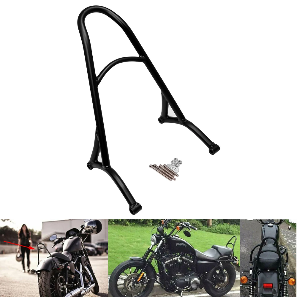 

Черная съемная спинка заднего пассажира для мотоцикла Harley Sportster Iron XL 883 1200 48 72 2004-2016 2009 2011