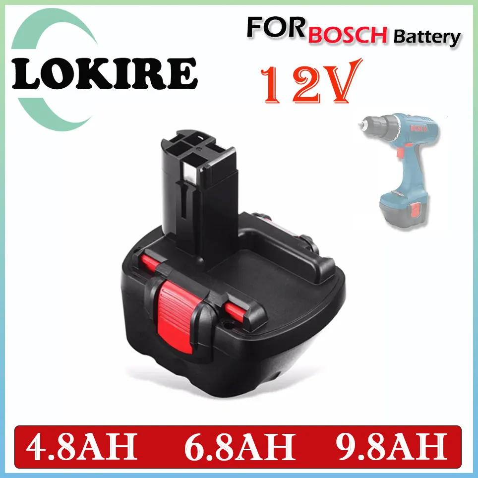 

New for Bosch 12V 9800mAh 4800mAH 6800mAH PSR Rechargeable Battery AHS GSB GSR 12 VE-2 BAT043 BAT045 BAT046 BAT049 BAT120 BAT139