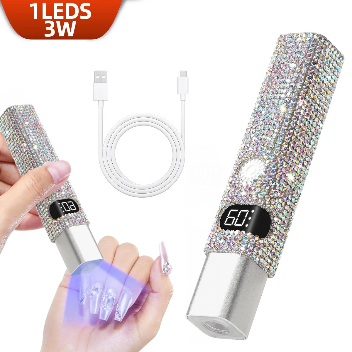 Mini Tragbare Nagel UV Lampe Wiederaufladbare Handheld UV LED Licht Für Nägel Gel Trocknen Cordless Nagel Trockner Lampe Mini Taschenlampe Stift