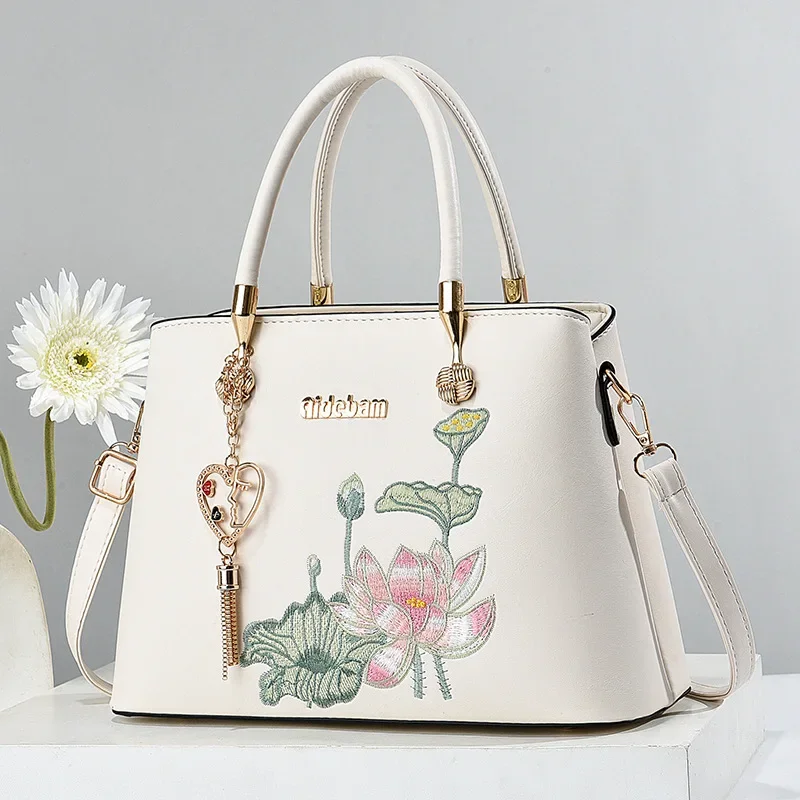 حقيبة يد نسائية عصرية متعددة الاستخدامات حقيبة كتف كلاسيكية مطرزة عالية الجودة حقيبة كروس عادية سعة كبيرة حمل حقيبة #3