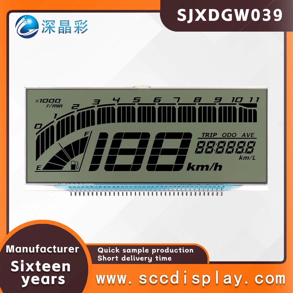 

Excellent customized motorcycle screen SJXDGW039 Wide temperature range Anti glare long bar instrument display screen