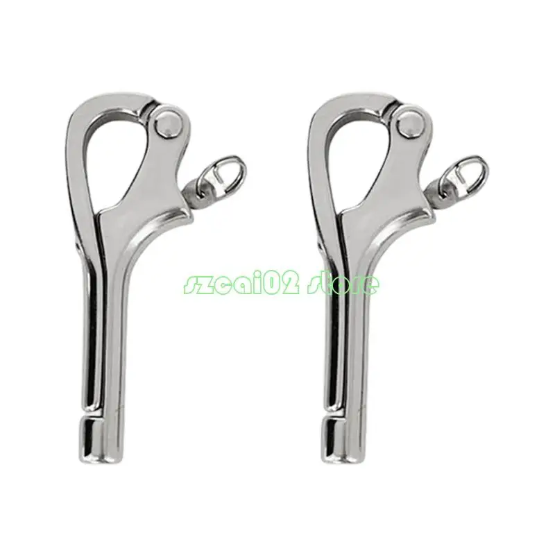 400B Internal Thread Railing Hook Stainless Steel Quick Release Fitting, 2 Pack for Boat Wire Rope Service Hardware