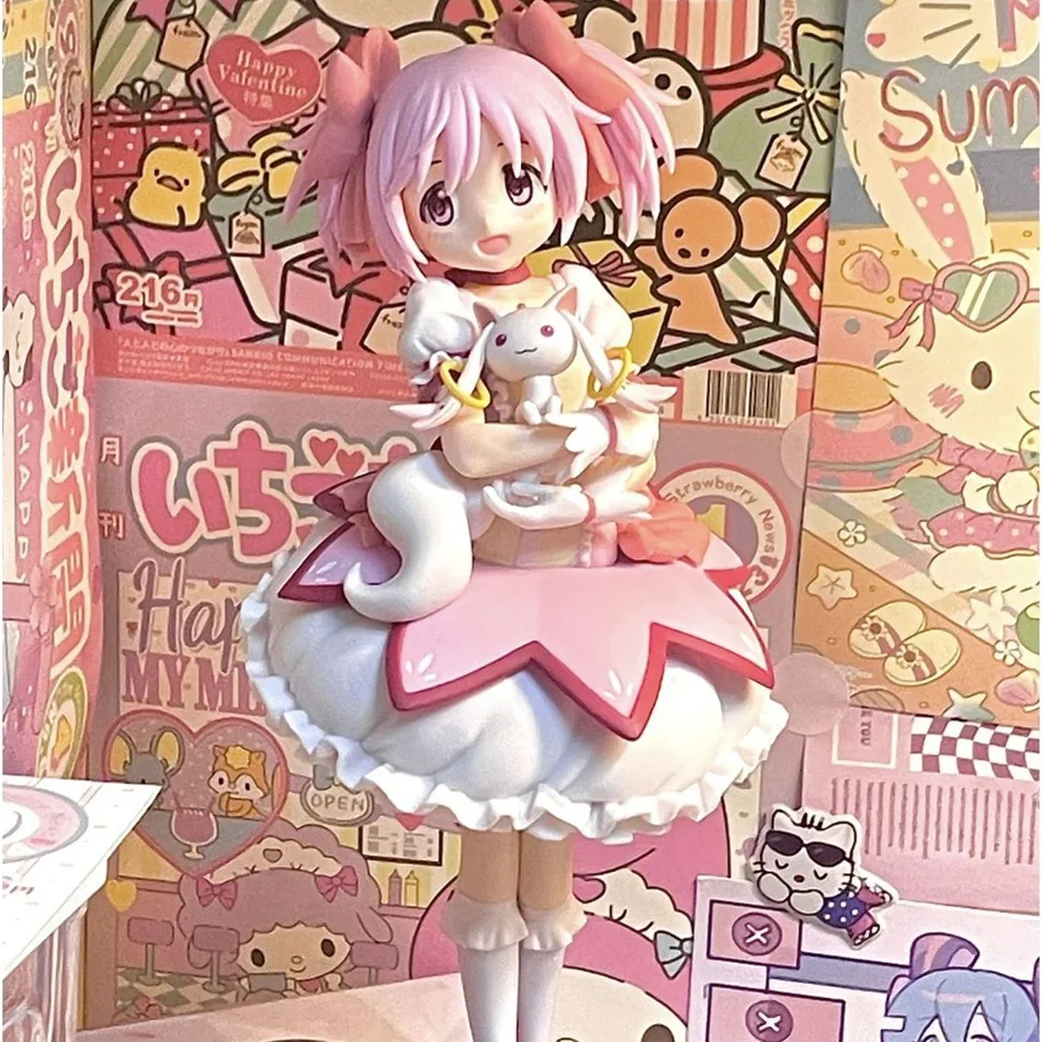 Hot 18CM Puella Magi Madoka Magica Aniem Figure Kaname Madoka Magic Girl PVC Anime Action Figures Model Cartoon Model Toy Gifts
