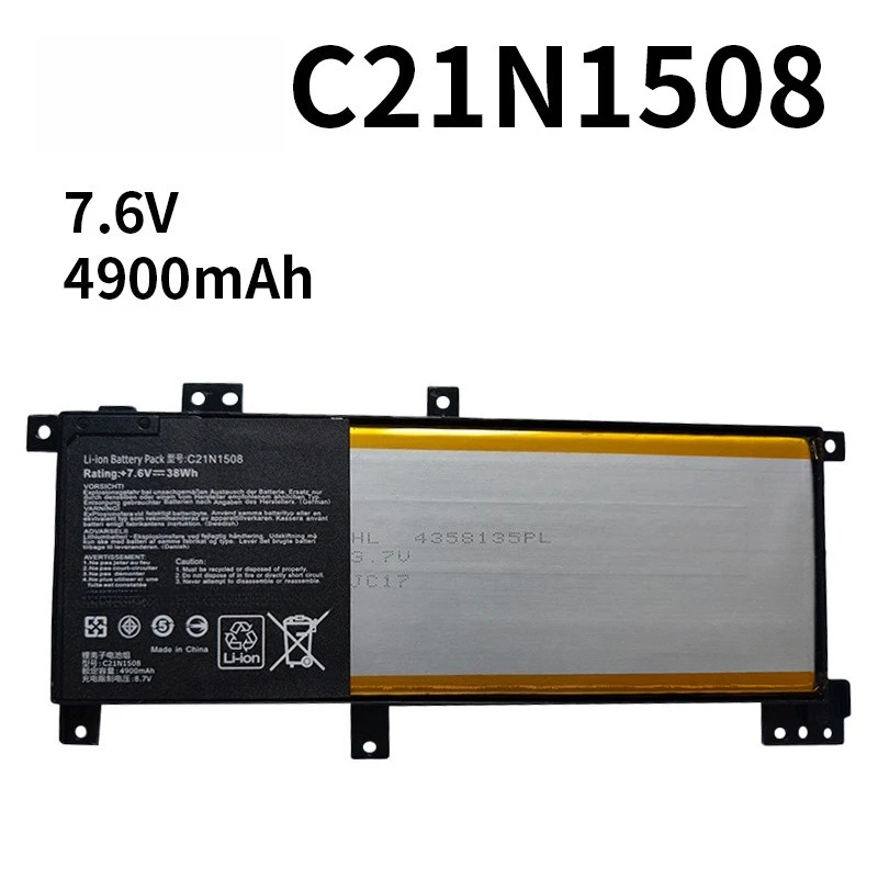 New Replacement Battery For ASUS X456U A456U F456U K456U R457U C21N1508 7.6V 4900mAh High Capacity Li-ion Notebook Battery