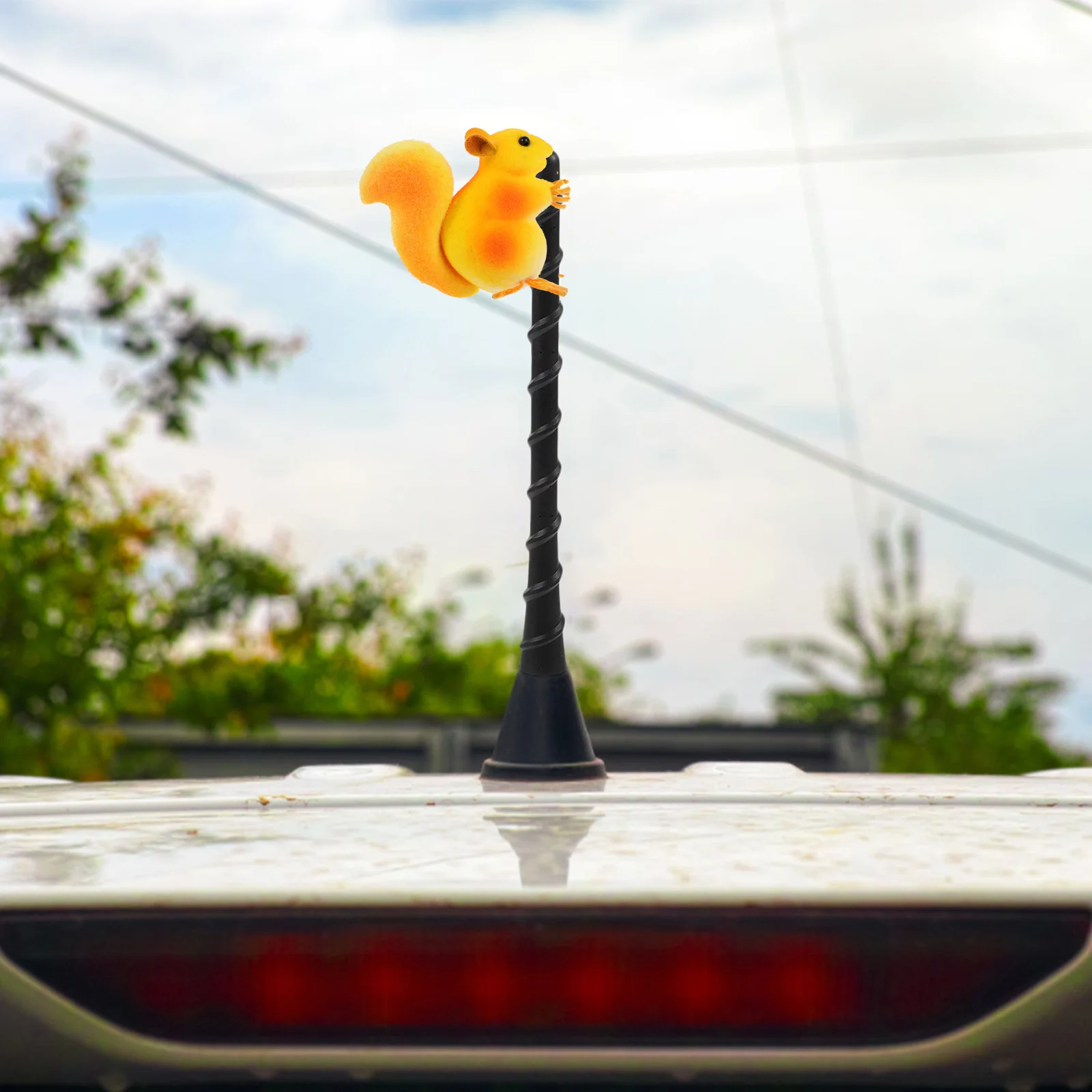 

Cute Squirrel Car Antenna Topper Waterproof Exterior Decoration for Vehicle Roof Ornament Auto Accessory Decorative Car Roof