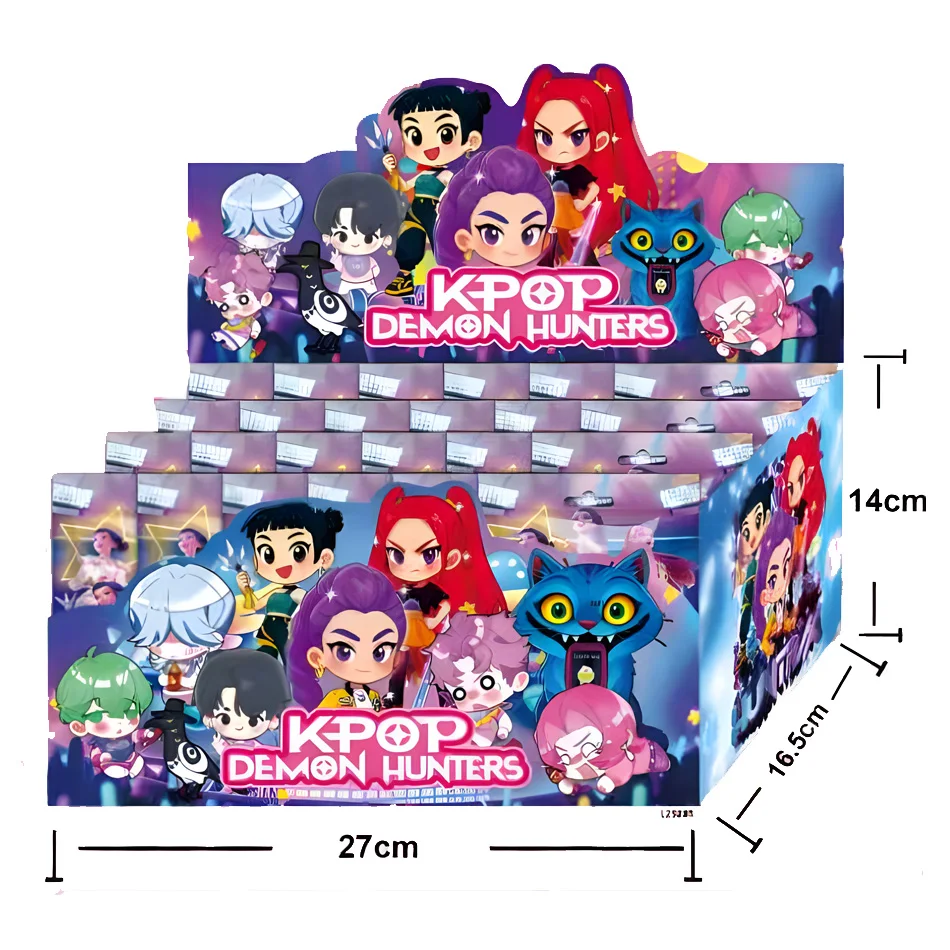 24 Stück Anime Kpop Demon Hunters Blind Box Figur Spielzeug Sammlermodell für Fans Desktop-Dekoration Gaming Animierte Zeichnungen