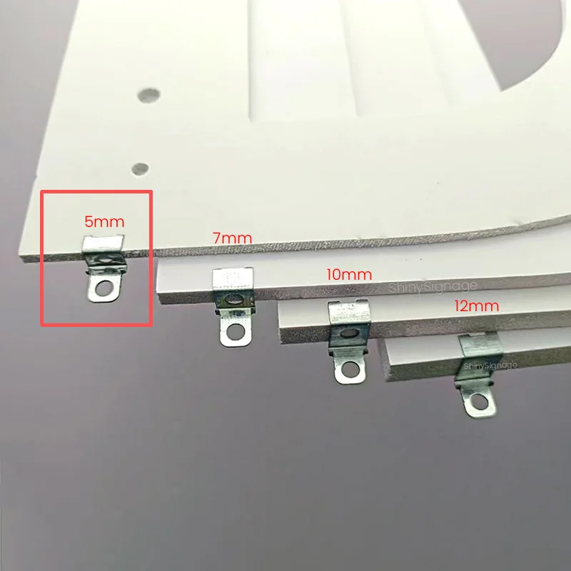 3Dチャンネル文字吊り下げ耳ブラケットステンレス鋼広告看板取り付け金具設置固定用スペアパーツ