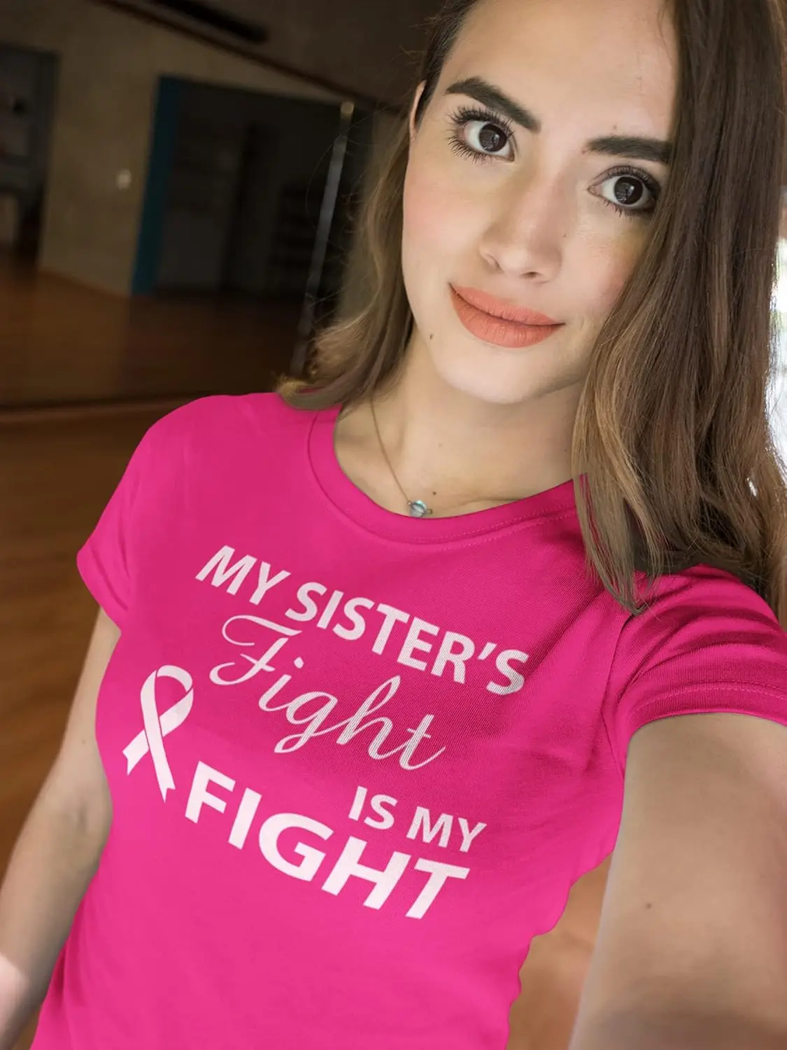 Kropsis My Mom's Fight is My Fight - Breast Cancer Awareness Support Women's T-Shirt