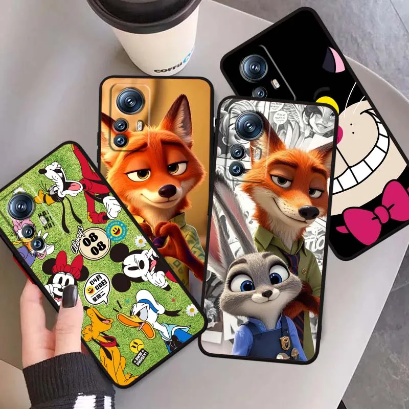 

Disney Anime Pattern Phone Case For Xiaomi Mi 15 14 13 13T 12 12T 12S 11 11i 11T Pro Ultra Lite 5G Black Soft Cover
