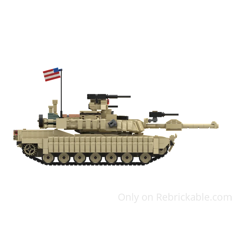 

MOC combat equipment M1A2 SEPV3 Abrams US main battle tank model DIY assembly building block toys children's birthday gift