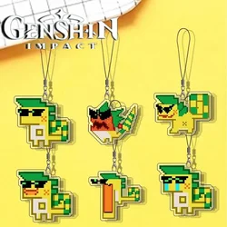 Game Genshin Impact Keyring Cosplay Natlan Kinich Dragon K'uhul Ajaw Phone Chain Acrylic Pendant Keychain Accessoories Key Chain